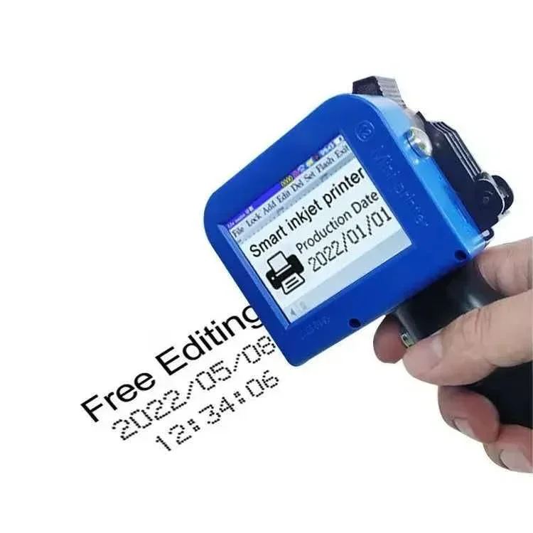Mini Portable Handheld Date Coding Machine Smart Easy-to-Use Miniature Inkjet Printer for Production Date Marking on Aluminum Ca