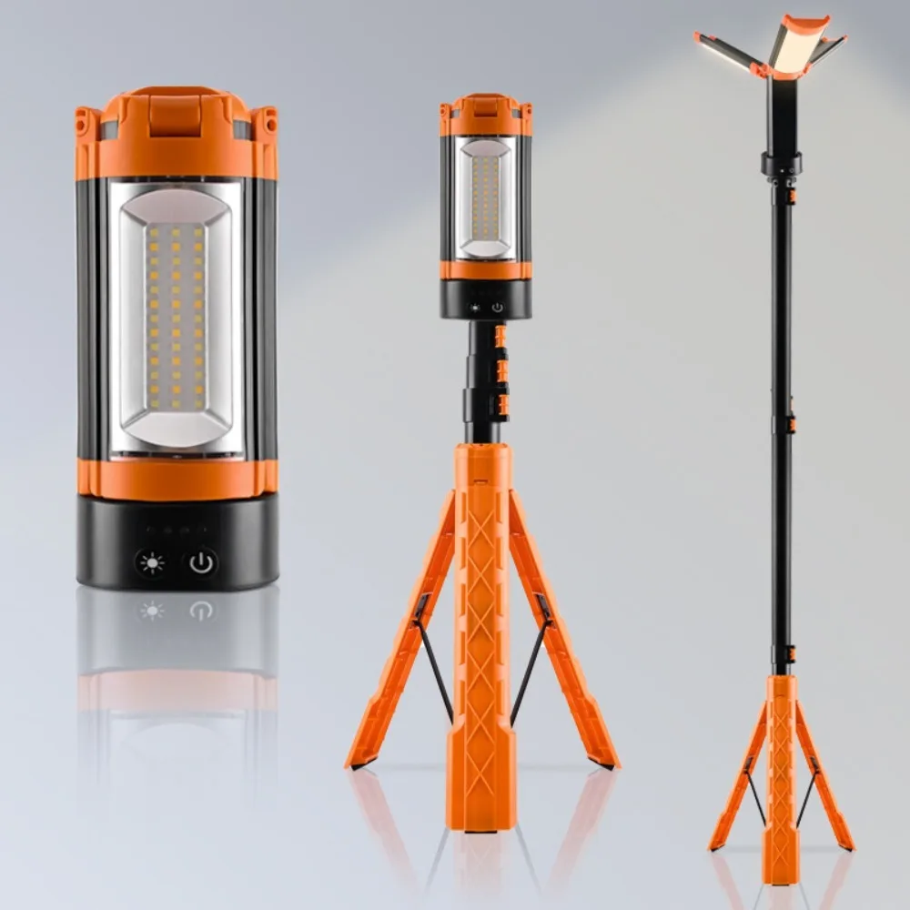 Bracket Equipped High‑Lumen Flood Flashlight New Multifunctional Camping Torch Outdoor Lamp for Tent Camping Emergency Lighting