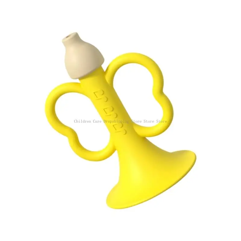 Anneau dentition en Silicone lavable pour bébé, sifflet pour bébés, découverte musicale, Design convivial pour les voyages