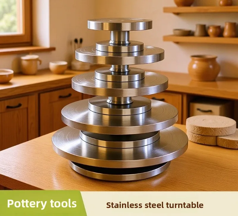 Clay tool ceramic stainless steel turntable base