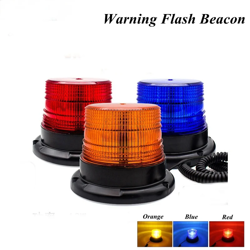 Warning Flash Beacon Emergency Indication LED Lamp Car Rotating Traffice Safety Light Magnet Ceiling Box Flash Strobe