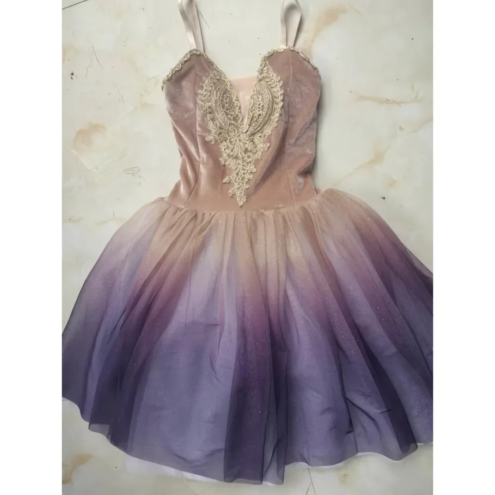 Children Girls Professional Ballet Dance lace Sequin Tulle long Tutu Skirt Girls Women Adult Kids Ballerina Dress Performance