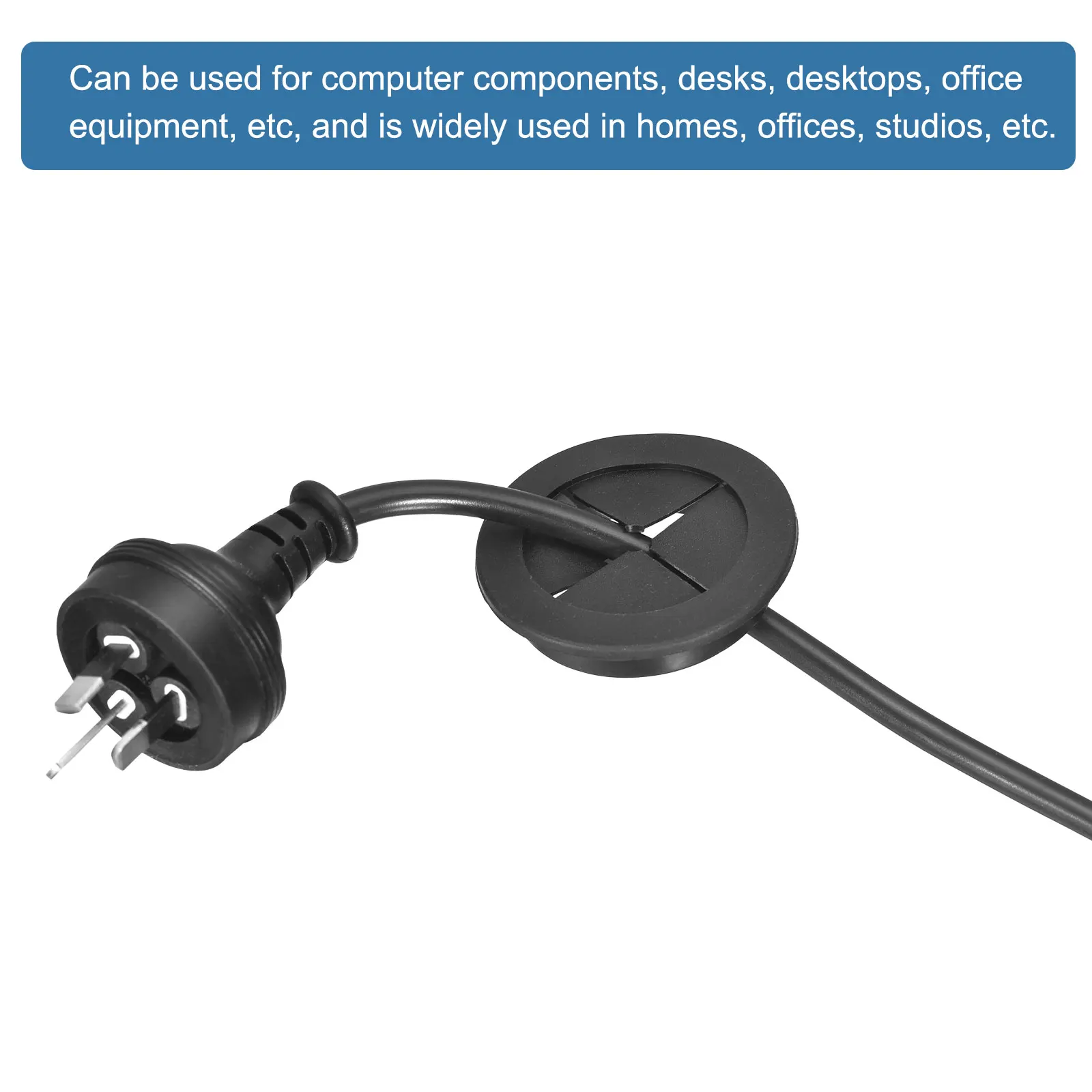 Uxcell 3/5pcs Flexible Rubber Cable Cord Grommets Wire Organizer 40mm-60mm Wire Hole Cover Pass Through for Office Computer Desk