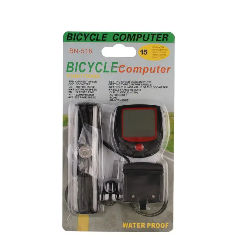 Waterproof Bicycle Wired Speedometer Road Bike Computers Lcd Display Speed Counter Code Table Cycling Riding Accessories