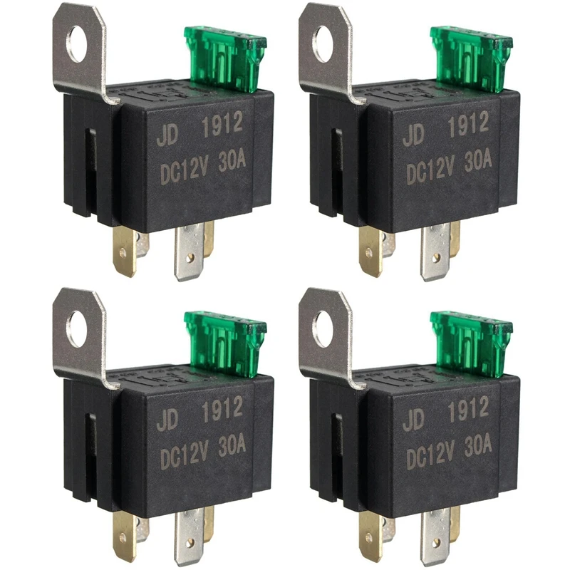 6X 12V 30A 4 Pin SPST Auto Vehicle Relay Normally Opener Switch