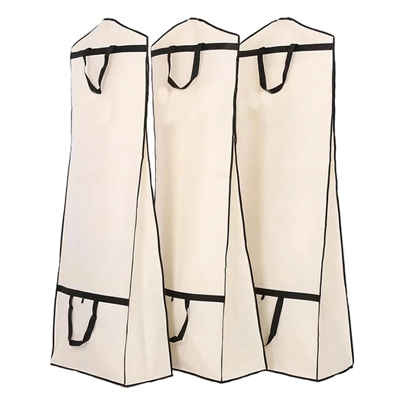 

71" Bridal Wedding Gown Dress Garment Bag Clothes Storage Protective Bag Case Dustproof Cover Large Travel Garment Bags 180cm