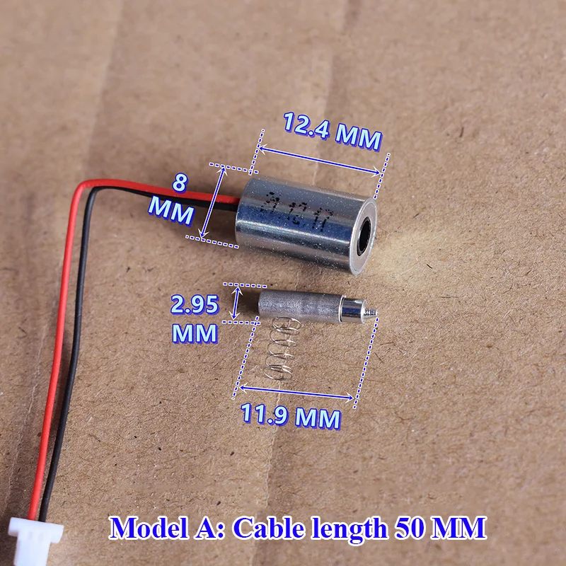 DC 3V 3.7V 5V Ultra-Mini 8mm Tubular Push-Pull Linear Solenoid Electromagnet for DIY Fingerprint Smart Lock Cylinder
