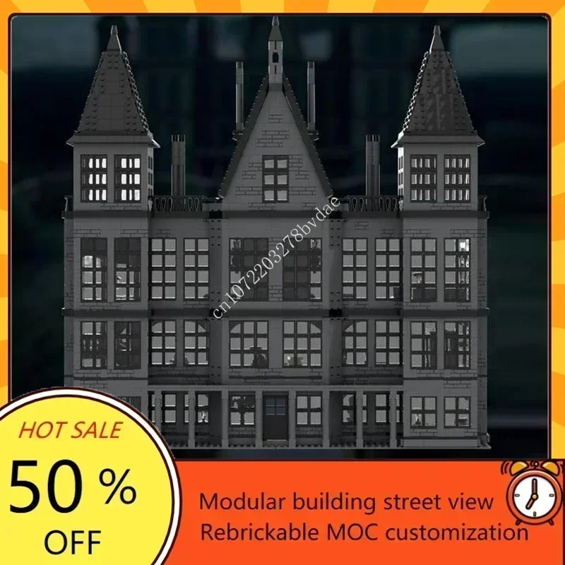 4064PCS Customized MOC Malfoy Manor Harry's Street View Model Custom Puzzles Educational Custom Puzzle Set for adult Birthday