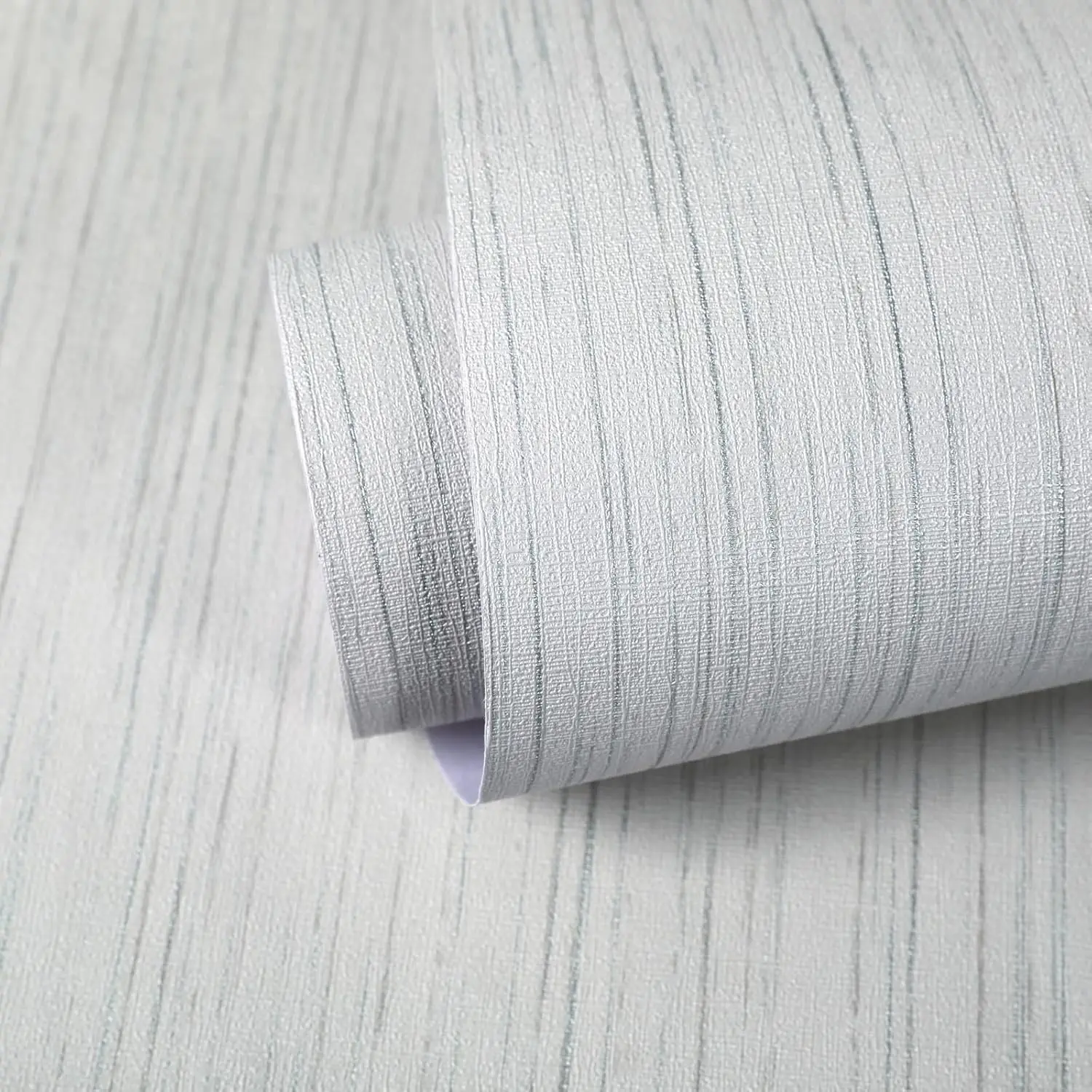 Self-adhesive Gray Linen Thickened Wallpaper, Suitable for Living Room and Bedroom TV Background Walls, Home Decor Stickers.