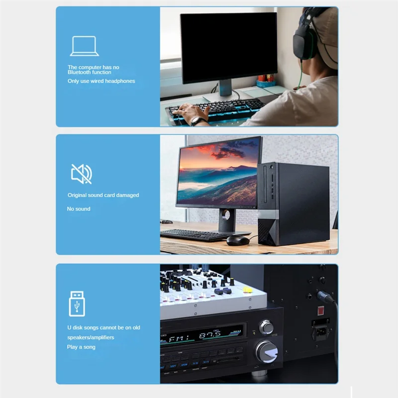 

AM-USB Volume Control Knob Multimedia Computer Speaker Controller Adjust Knob One-Key Mute Bluetooth With Play Pause Skip