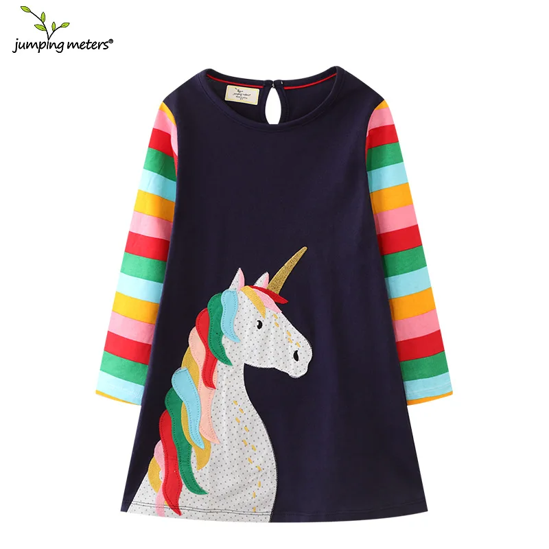 

Girls' Long Sleeve Dress2025Spring Embroidered Unicorn Princess Dress for Children Spring and Autumn Style Kids Dress Wholesale