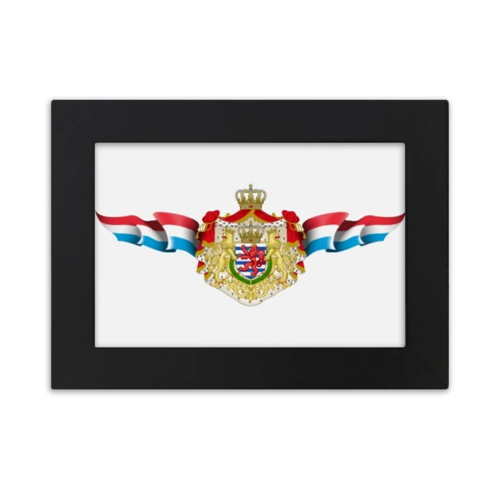 Luxembourg Flag National Emblem Desktop Photo Frame Ornaments Picture Art Painting