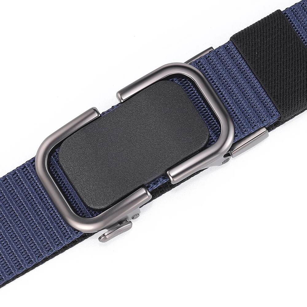 الرجال حزام سبيكة التلقائي سبيكة مشبك النايلون حزام في الهواء الطلق التكتيكية حزام بلا أسنان التلقائي مشبك أحزمة قماش رياضية غير رسمية #2