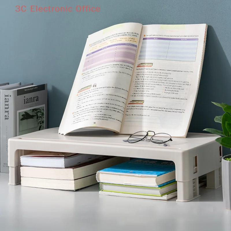 High Adjustable Computer Screen Holder With Drawer PC Monitor Riser Stand Bracket For Laptop Printer Keyboard Desktop Organizers