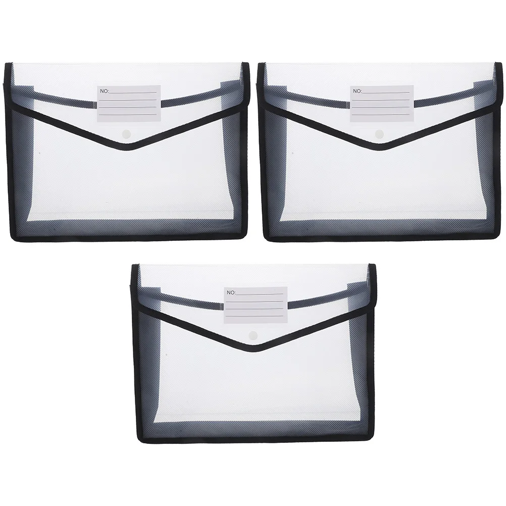 3 قطعة أكياس الملفات مقاوم للماء A4 محافظ المستندات قوي PP القماش سبائك الألومنيوم المنظمون العملي للوثائق القانونية التجارية