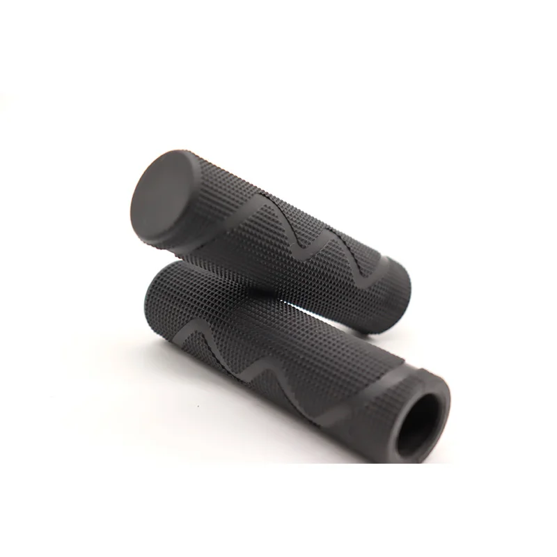 Pair of Comfortable Black Bike Handlebar Grips, 18MM Inner, 100MM Length, TPE Rubber, Non-Slip