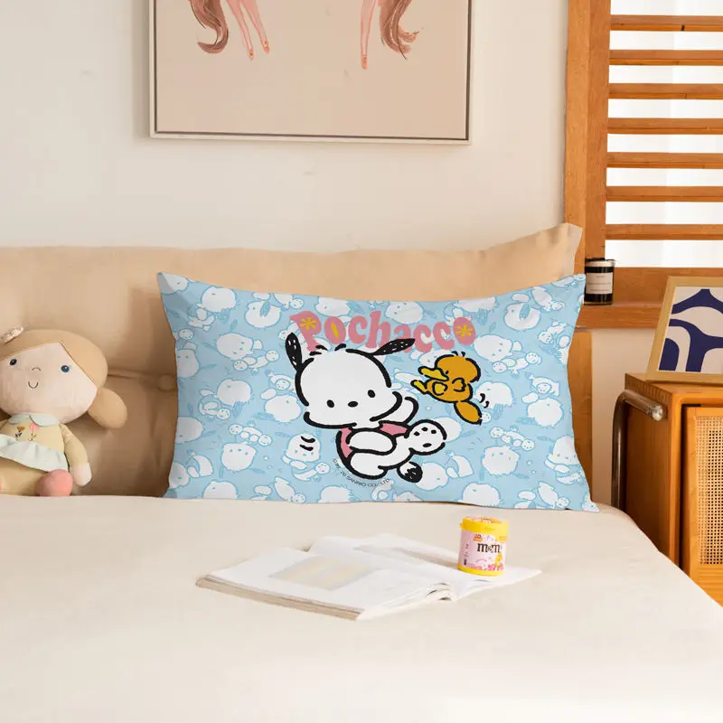 

Sanrio Kawaii Pochacco Pillowcase Cartoon New Student Washable Double-sided Pillow Cover Skin-Friendly Pillowcase Cute Bedding