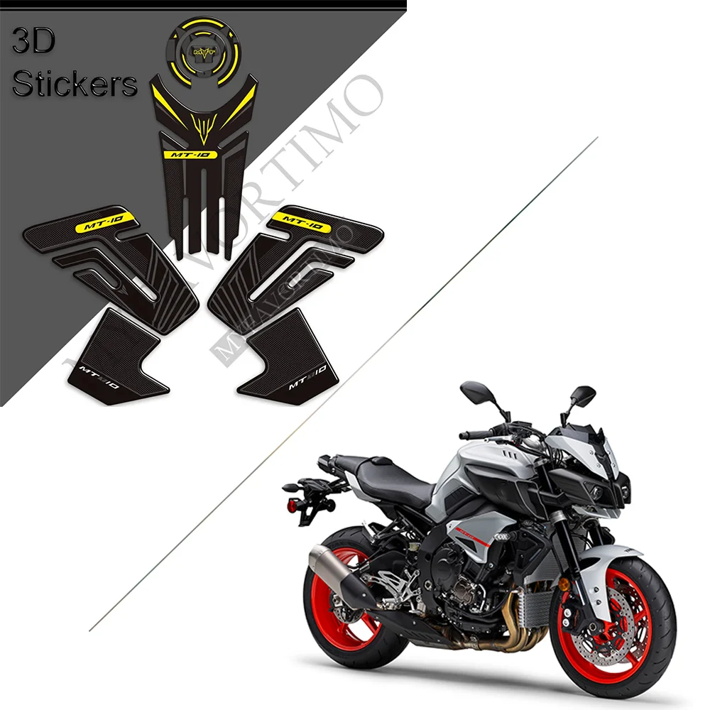 

Motorcycle Stickers Decals Tank Pad Grips Gas Fuel Oil Kit Knee Protector Hyper Naked Bike For Yamaha MT10 FZ10 FZ MT - 10 SP