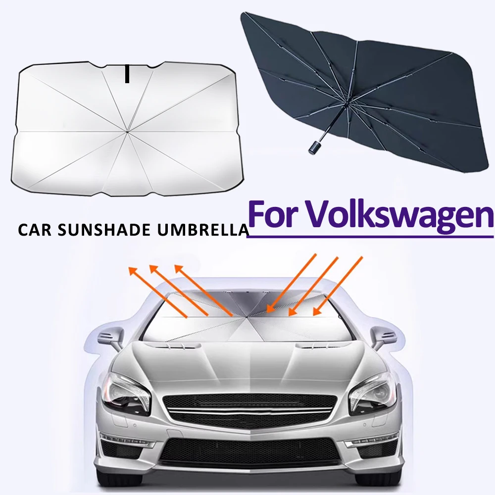 

Car Sunshade For Volkswagen Polo Tiguan Passat Golf Jetta Lavida Skoda Octavia Car Windshield Sunshades Front Shading Umbrella