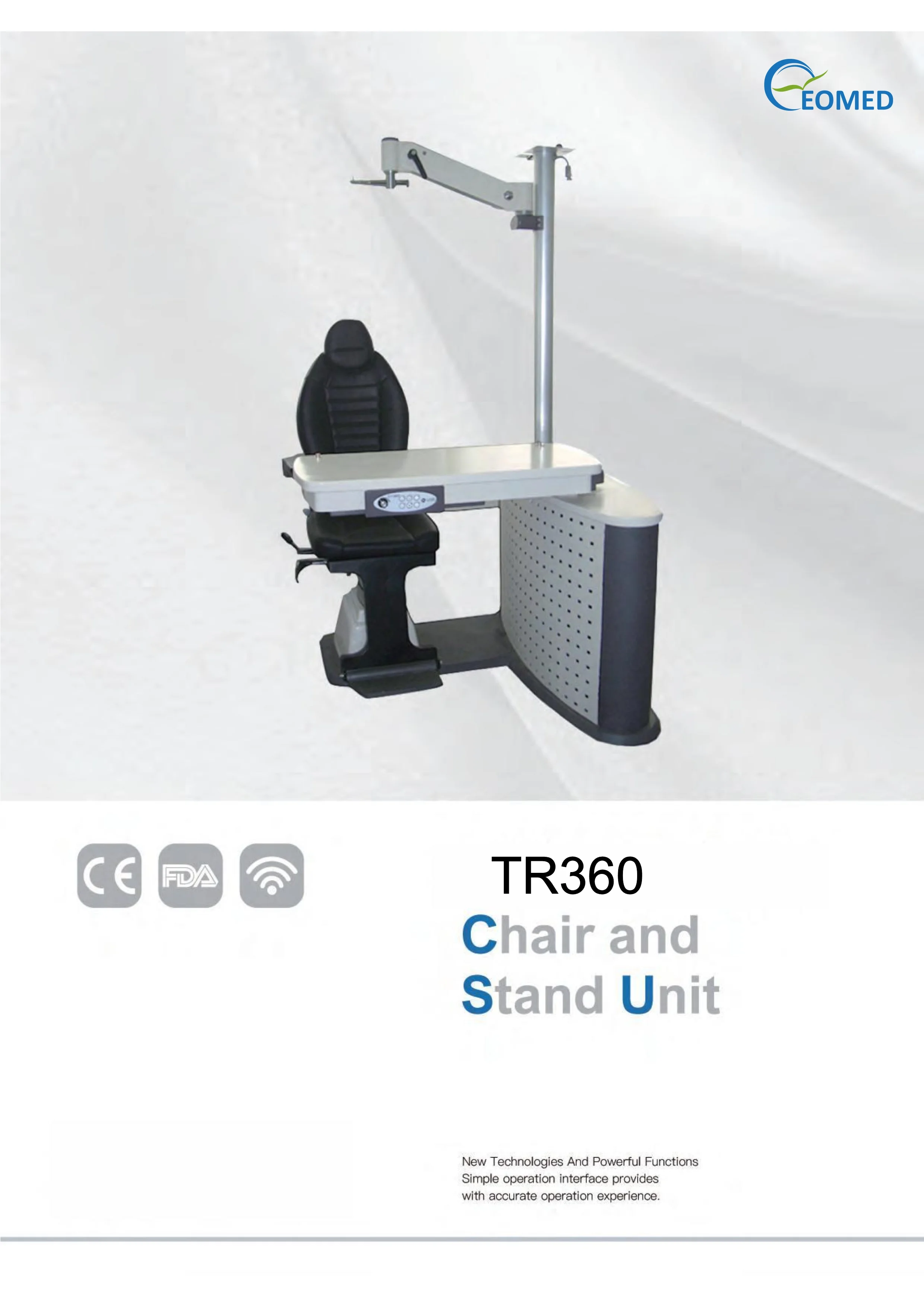 TR360 Ophthalmic Examination Optics Instruments Refraction Chair and Optometric combination table