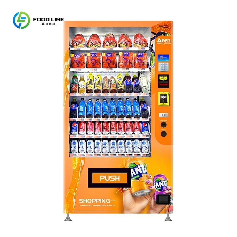 

Automatic Inexpensive Distributors Drinks Snacks Vendor Machine NFC Pay Vending Machine