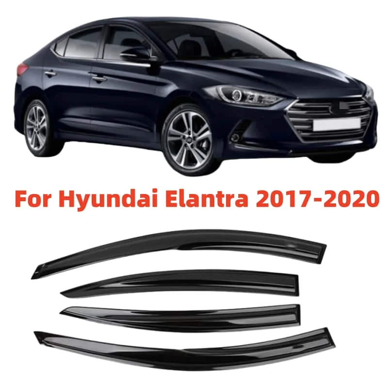 

For Hyundai Elantra 2017 2018 2019 2020 Cars Accessories Window Visors Rain Sun Guard Vent Wind Deflector Weathershield Moulding