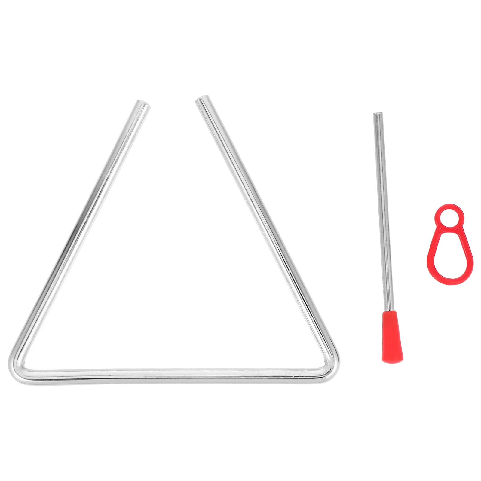 

Musical Triangle Instrument Durable Iron Kids Music Set H Percussion Educational Toy Silver Electroplated Cymbals
