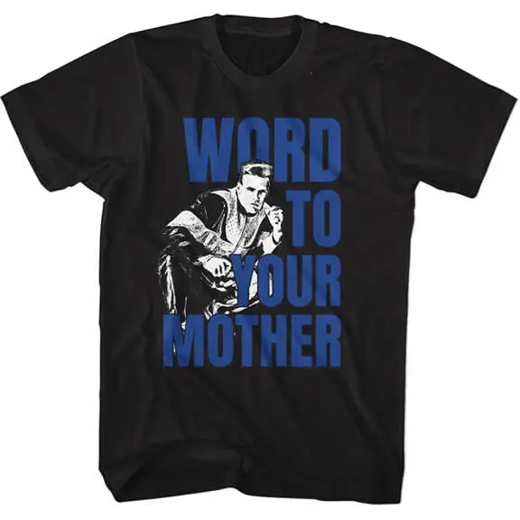 Vanilla Ice T-Shirt 90's Hip-Hop Artist Crouching Word To Mother Black