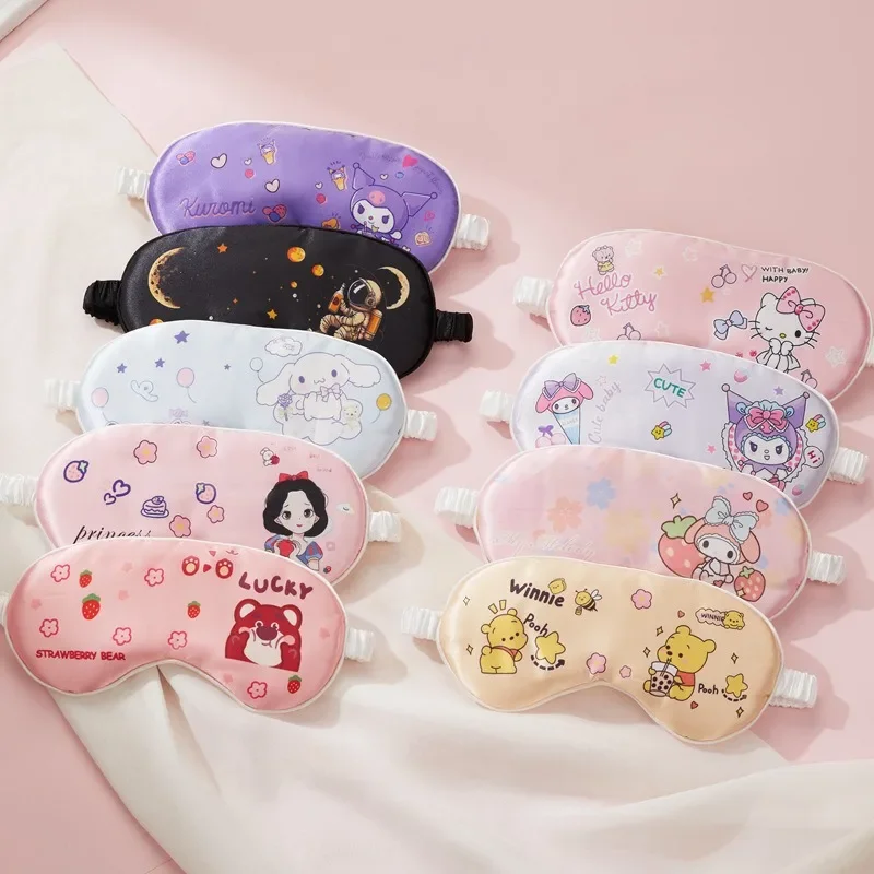 Sanrio Kuromi Eye Patch Cartoon Anime Cute Cinnamoroll Children Siesta Shading Fashion Sleep Mask Girls Holiday Gifts