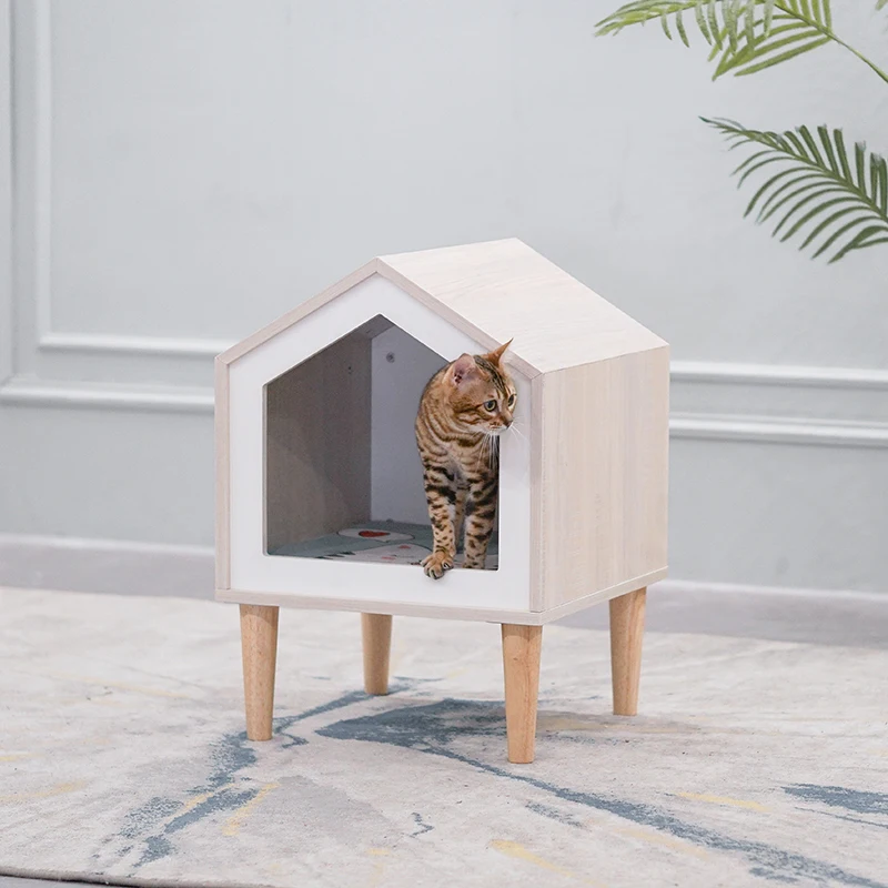 Cat Nest Large Solid Wood Cat House Waterproof Cat House Net Red Cat Bed Cute Cat Villa Cat Nest Four Seasons Universal