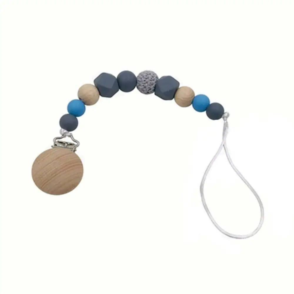 

Children Nipple Holder Clips Soother Holder Wood Baby Pacifier Chain Dummy Clips Pacifier Holder Clips Baby Teether Toys Straps