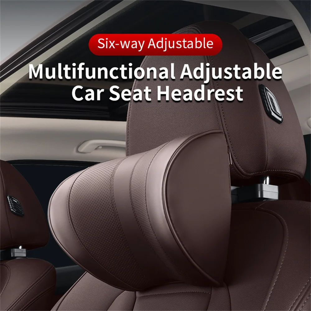 Mechanically Adjustable Universal Style Seat Headrests Car Seat Neck Protectors Relieve Head Pain Car Memory Cotton PU Headrests