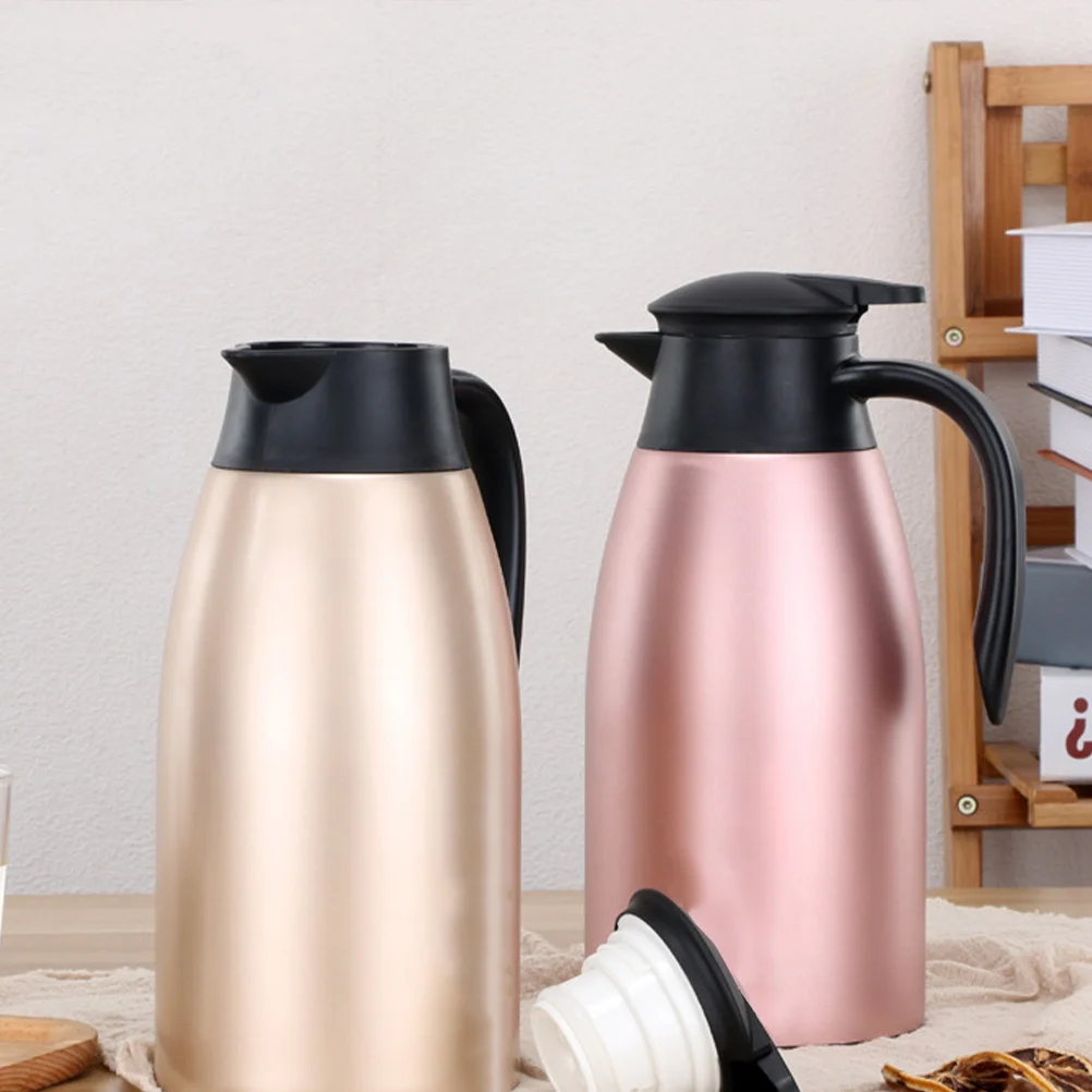 

2L Stainless Steel Vacuum Pot Insulated Coffee Jug Thermal Bottle For Home Office Travel Leakproof Bpa-Free Hot Water Container