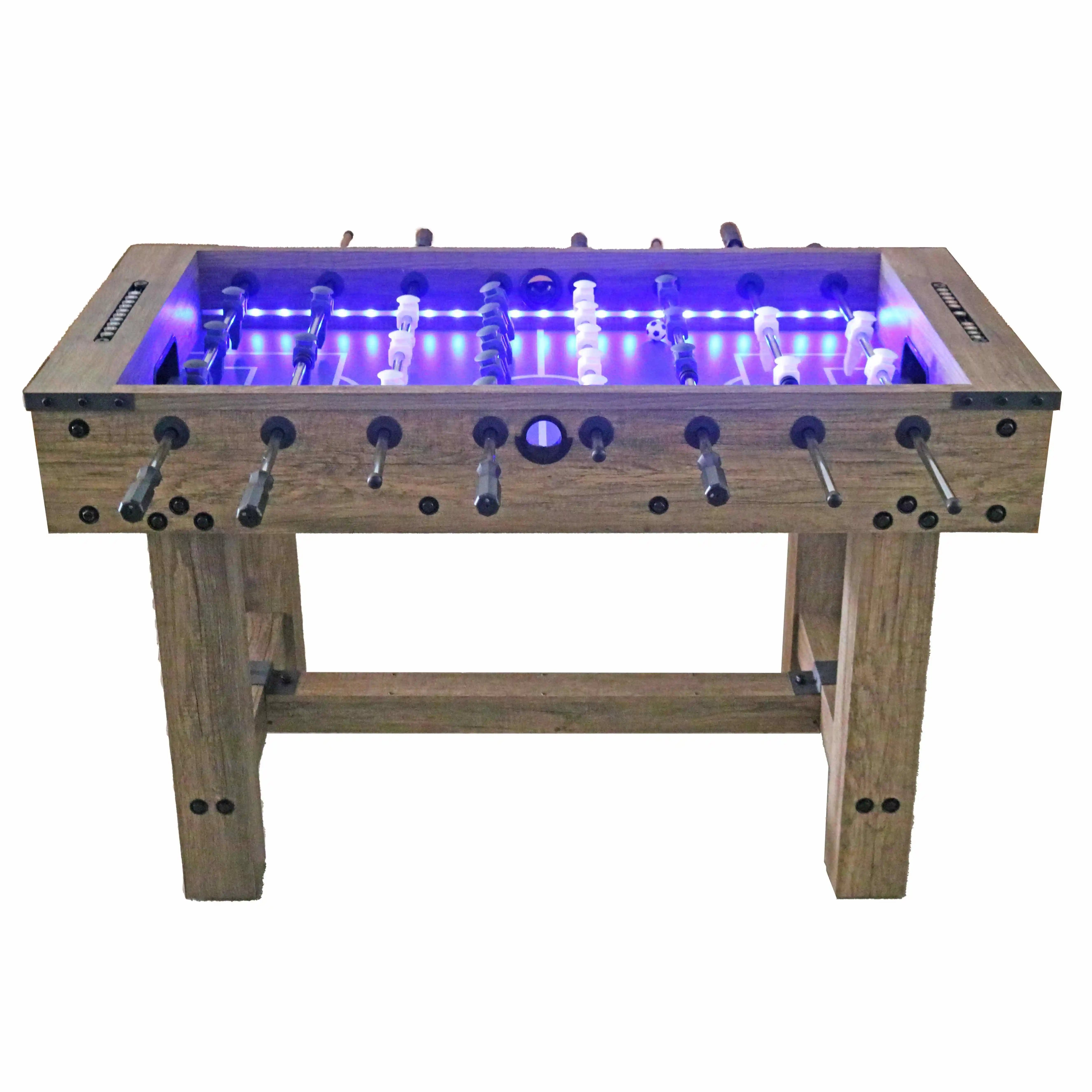 

New 5ft Unisex Baby Foot Game Table LED Light Football Door Soccer Table Foosball Game 60KG Standsize