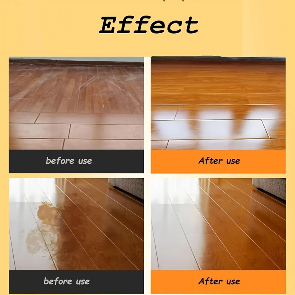 ملمع شمع لامع للأثاث والأرضيات - مقاوم للماء، مضاد للتشقق، مغذي وتنعيم الخشب، حماية طويلة الأمد لـ