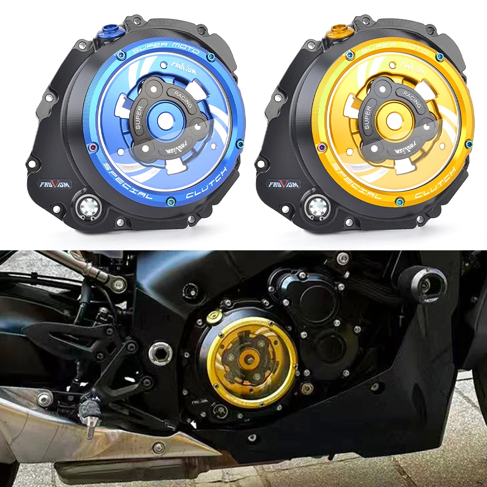GSXS GSX-S 1000 CNC Clear Clutch Cover & Spring Retainer R For Suzuki KATANA 1000 2022-2025 / GSXS1000 GSX-S1000 GX GT