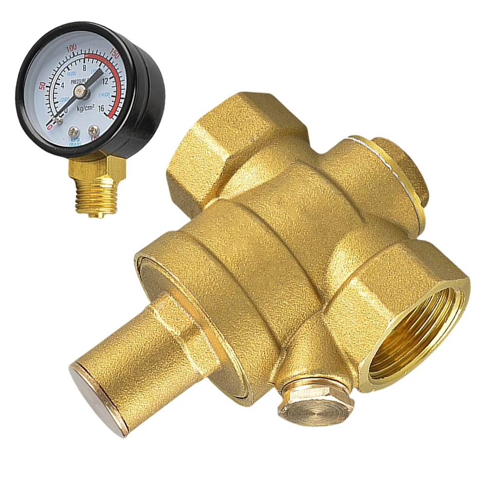 

Space-saving Design Home Water Systems Adjustable Pressure Regulator 3/4 Inch Pressure Regulator Accurate Pressure Monitoring