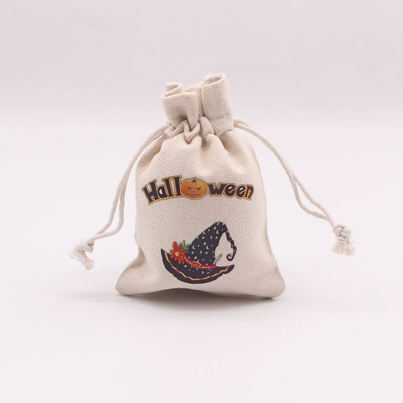 Wholesale Jewelry Packaging Cotton Drawstring Pouch Candy Gift Storage Bag For Halloween