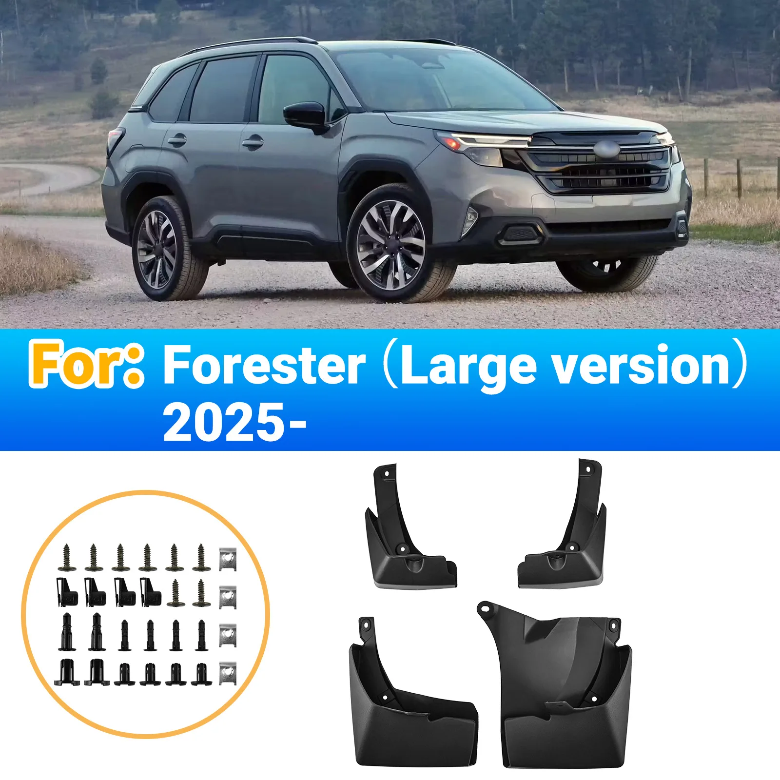Custom Wide Version Mud Flaps Splash Guards For Subaru Forester 2025 Wheel Fender Mud Guards Car Exterior Accessories