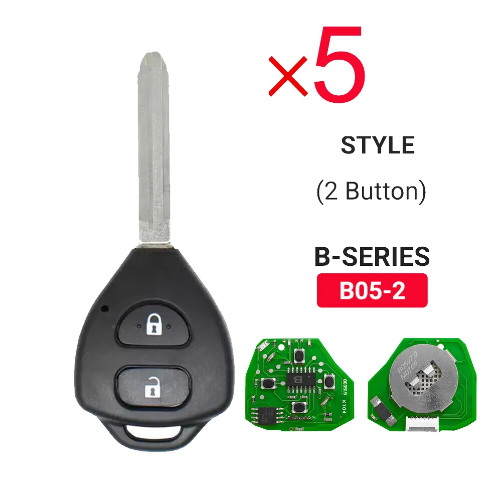 5Pcs/Lot KEYDIY B05-2 2 Button B-Series Car Remote Control Key for KD900 KD900+ URG200 -X2 Mini for