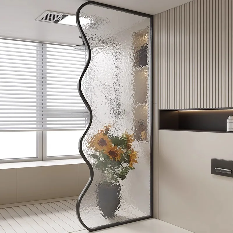 Lichte luxe water gegolfd golfscherm badkamer douche scheidingswand