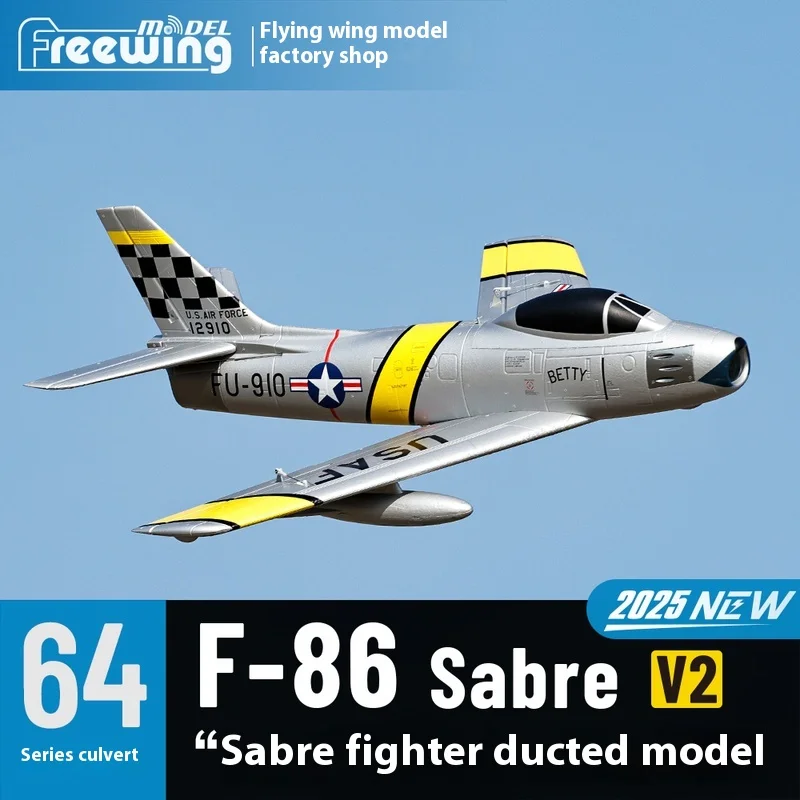 

Freewing 64 мм F-86 V2 Сабля «Лезвие» Собранная модель с фиксированным крылом Истребитель Радиоуправляемый самолет Туннельный самолет для начинающих Обучение для новичков