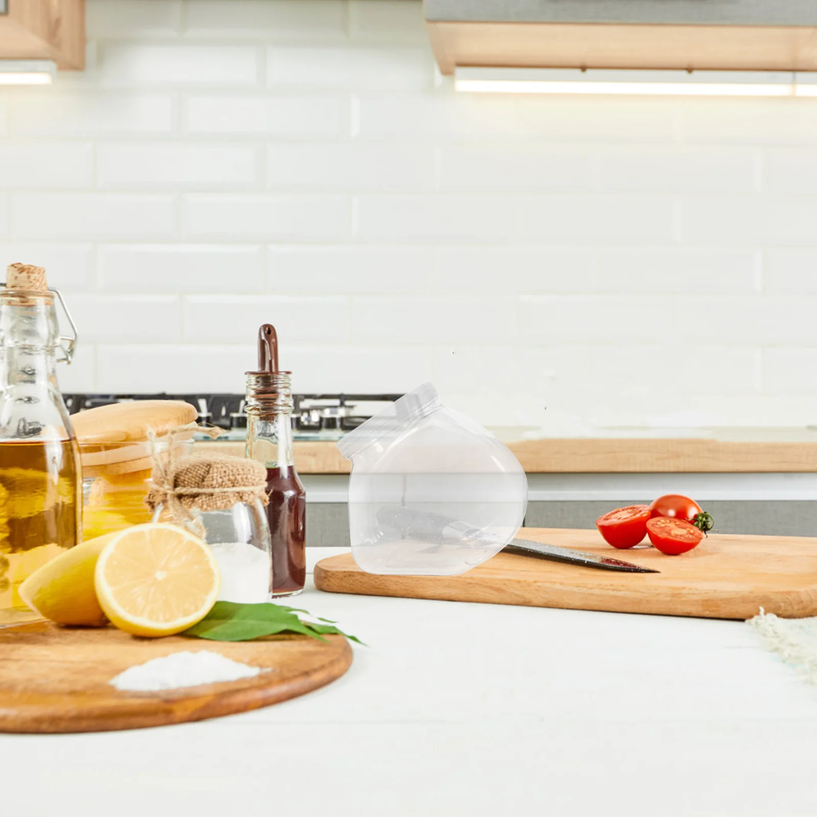 زجاجة تخزين واسعة الفم سعة 2000 مل، برطمان بلاستيكي شفاف للحلوى والكوكيز والقهوة والغسيل السائل