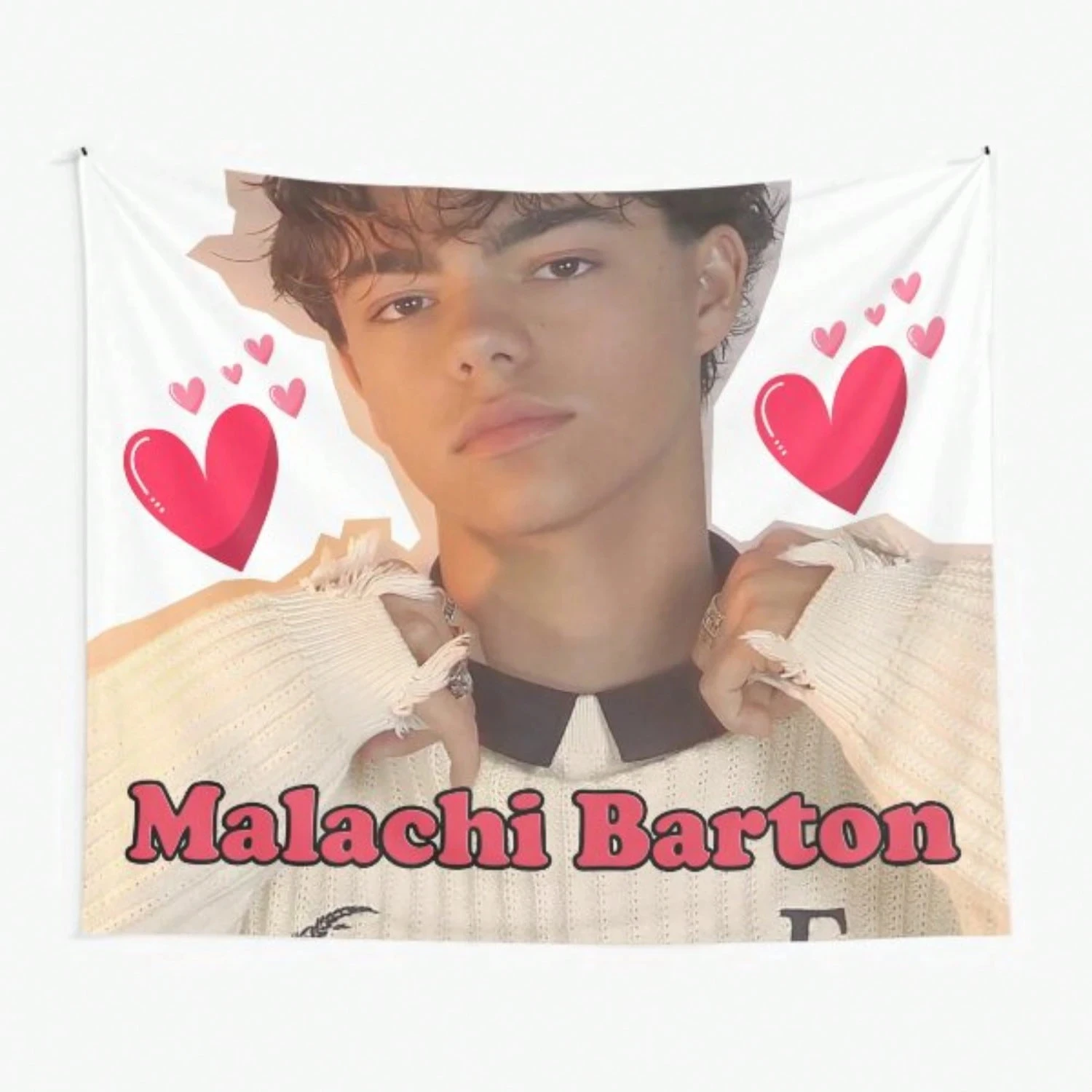Malachi Barton Ästhetische Collage Fan Art Wandteppich Wandflagge Hängedekoration für Wohnheim Vermietung Zuhause Zimmer Hintergrunddekoration