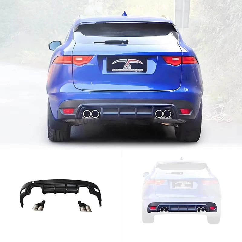 

2016-2020 Car Rear Bumper Modification Carbon Fiber Rear Diffuser Rear Spoiler Lip for Jaguar F-PACE Body Kit Updated