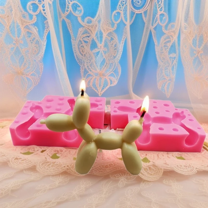 

Силиконовая форма для воздушных шаров, собак, свечей, абстрактный животный, эпоксидный пластырь, глина, форма ручной работы, подарок на день рождения, фестиваль