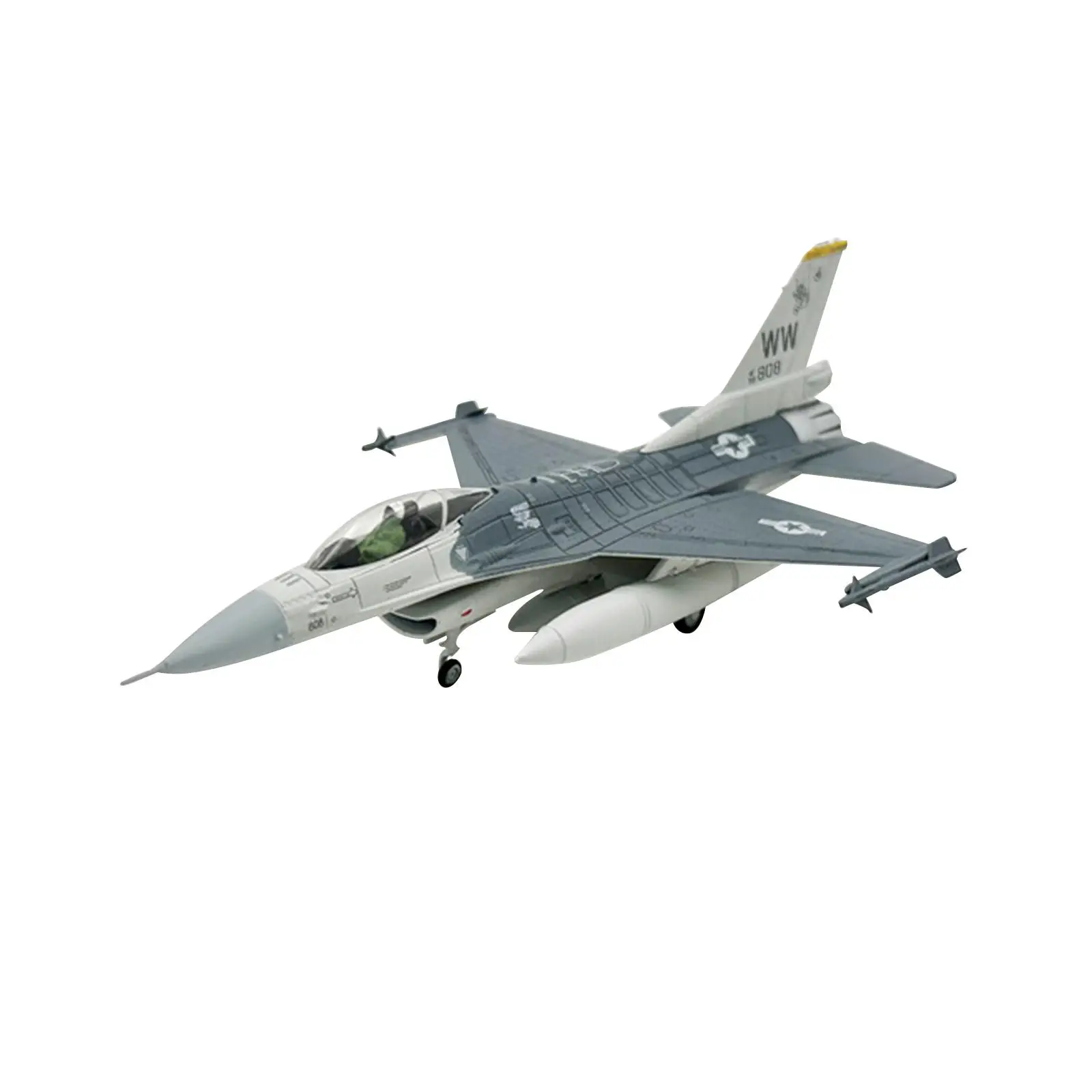 

Diecast Alloy Model Simulation 1/100 Scale F16C Fighter for Bedroom Bookshelf