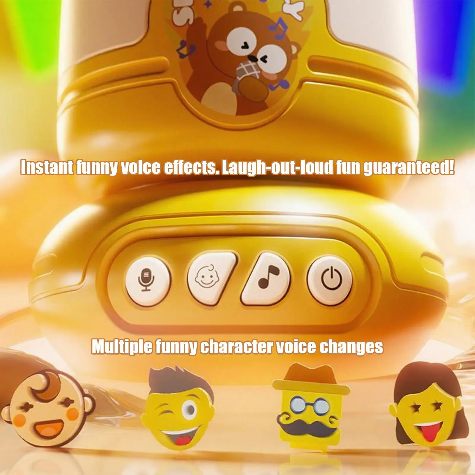 Kids Microphone Voice Changer Microphone For Kids Portable Singing Device With Built-in Music For 3 Years Old Toddler Daughter