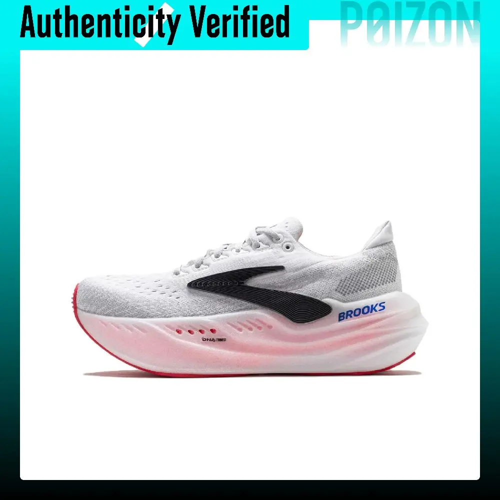 Brooks Glycerin Max Low top Marathon Long Distance Running City Commuting Running Shoes Women's White Black Pink 1204361B118