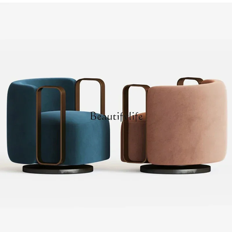 

ld25 Designer leisure chair light luxury sofa fabric comfortable rotatable minimalist single chair